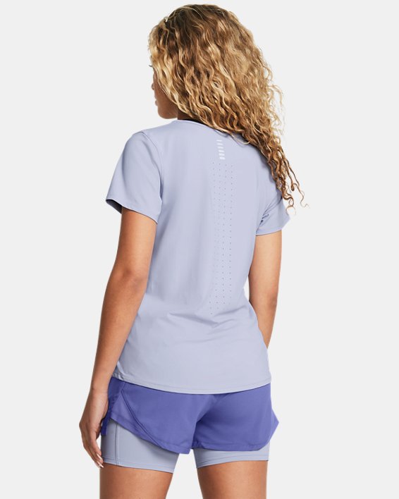 Women's UA Launch Elite Short Sleeve in Purple image number 1